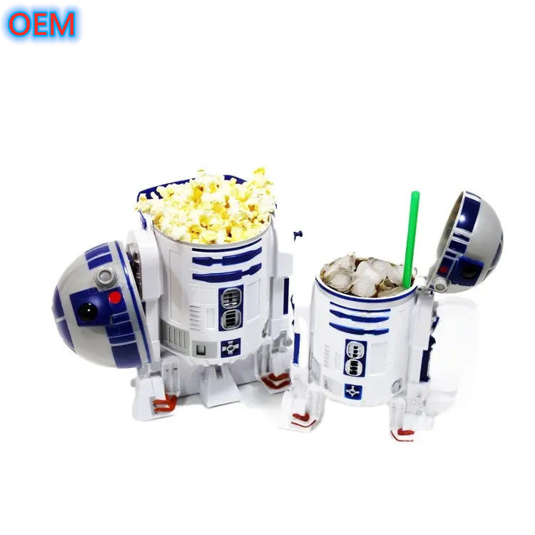 공장 사용자 지정 재사용 가능한 플라스틱 팝콘 컨테이너 버킷 OEM 디자인 3d 팝콘 버킷