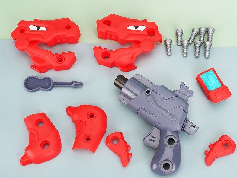 OEM 어린이 장난감 총 DIY 아기 해체 공룡 부드러운 총 총 총 장난감 EVA 스폰지 퍼즐 조립 총 모델