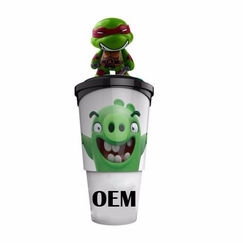 OEM 3D 수집품 디자이너 장난감 사용자 정의 자신의 플라스틱 컵 3D 만화 음료 컵