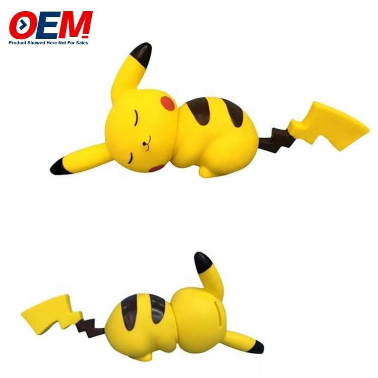 OEM 공장은 카툰 플라스틱 동전 은행 PVC 키 잠금과 함께 Pika Piggy 은행 플라스틱
