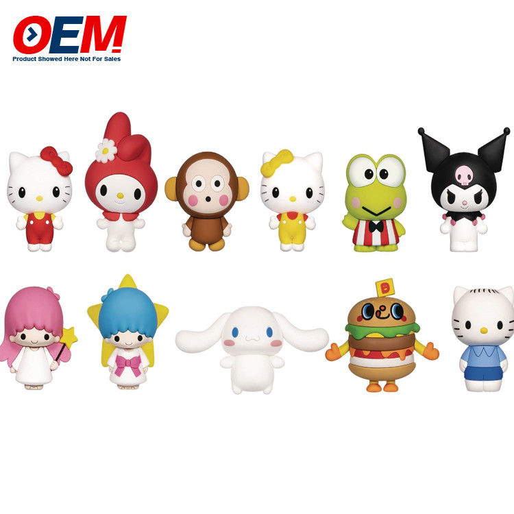 24pcs 캘린더 PVC 장난감 그림 OEM 플라스틱 만화 장난감 높이 5cm 플라스틱 장난감 만들