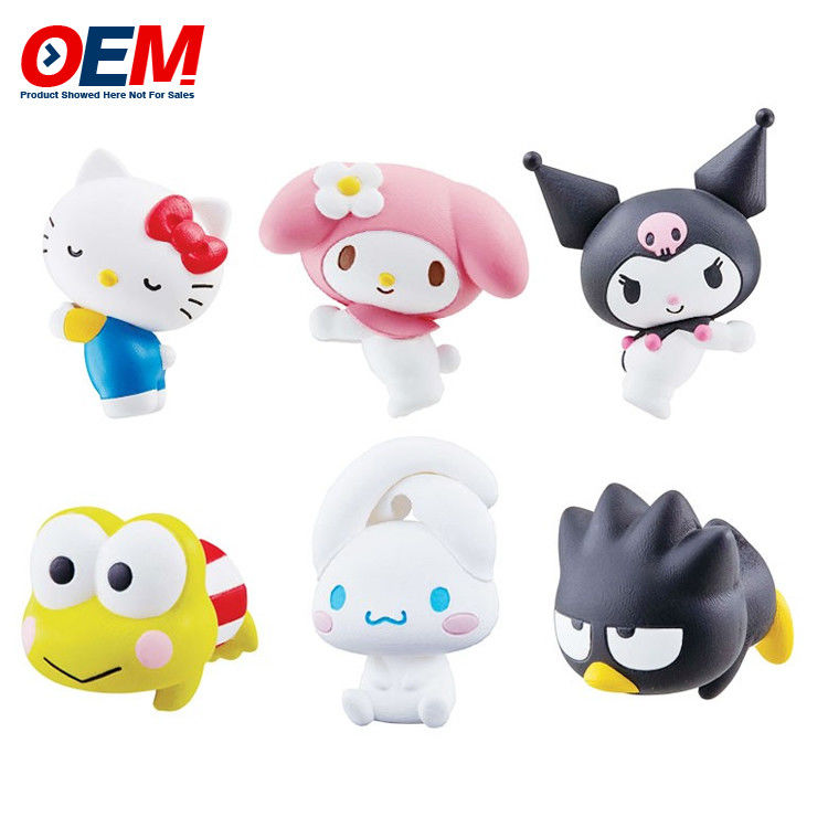 24pcs 캘린더 PVC 장난감 그림 OEM 플라스틱 만화 장난감 높이 5cm 플라스틱 장난감 만들