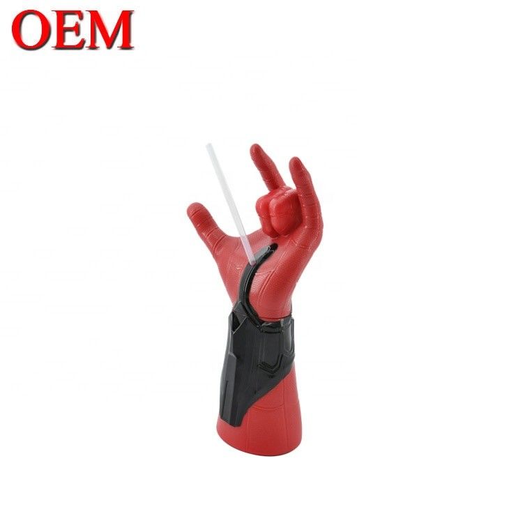 주문형 스파이더맨 3D 모델 병 OEM 캐릭터 모양 빨대 컵 ABS 50oz 컵 공장