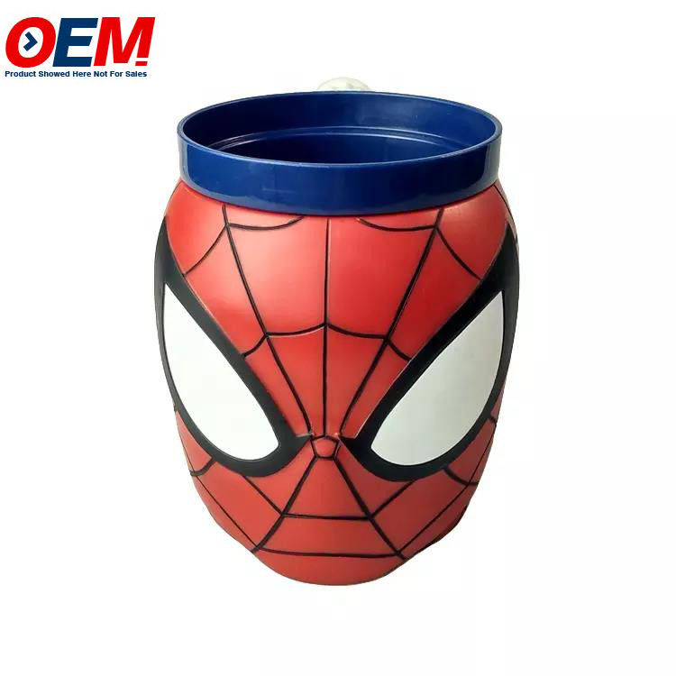 컨테이너 플라스틱 3D 그림 만화 팝콘 버킷 컨테이너 사탕 팝콘 쿠키 버킷