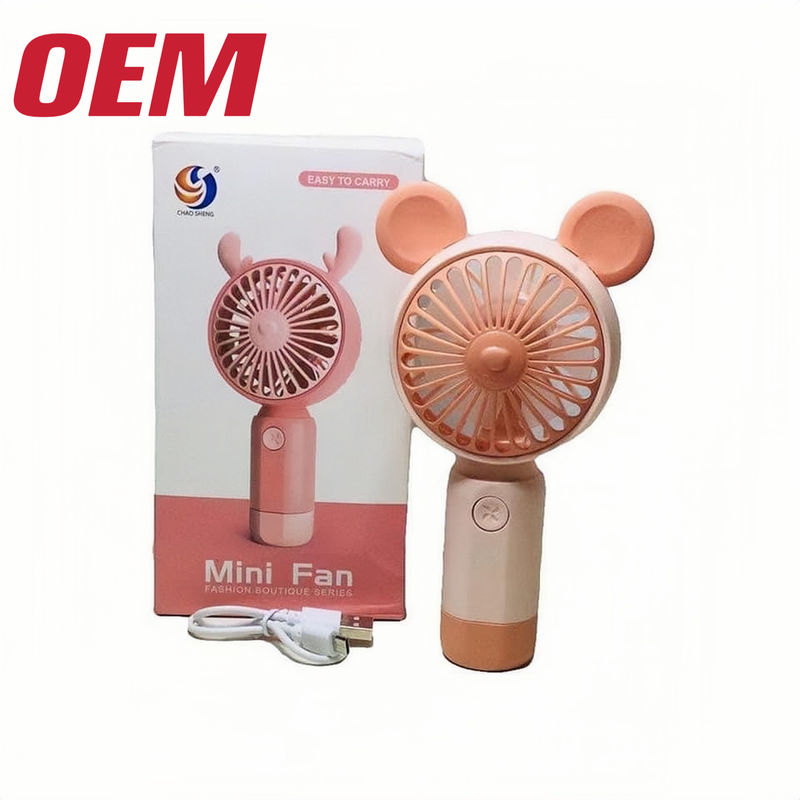 휴대용 미니 냉각 팬 OEM 여름 휴대용 팬 휴대용 귀여운 리?? 배터리 폴드 플라스틱 여름 만화