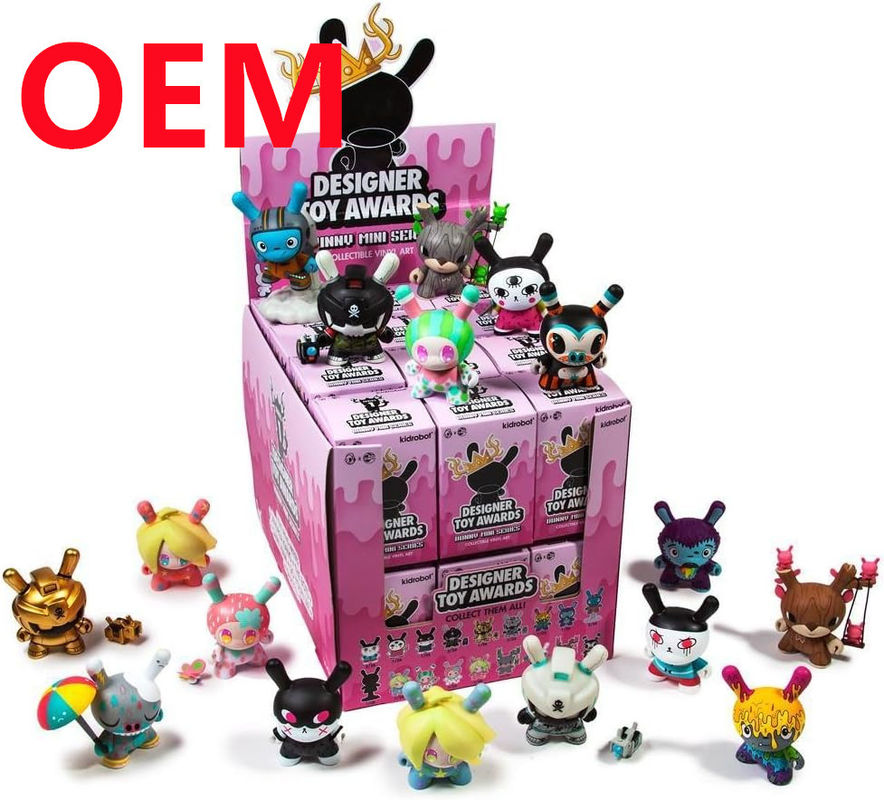 5cm 키 토끼 개 원숭이 돼지 장난감 15 디자인의 PVC 인형 OEM 블라인드 박스 미니 장난감