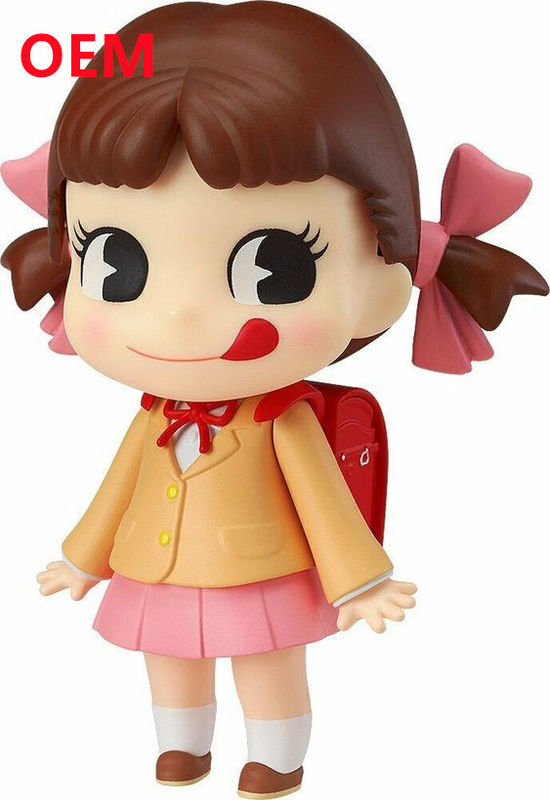 맞춤형 빨간색 3d PVC 장난감 OEM 부드러운 플라스틱 컬렉션 애니메이션 캐릭터 TPR 10cm 높이의 귀여운 여자 인형