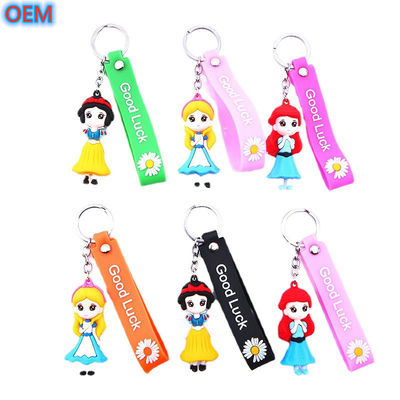 OEM 사용자 정의 3d 크리에이티브 플라스틱 귀여운 만화 키 체인 부드러운 PVC 플라스틱 키 체인