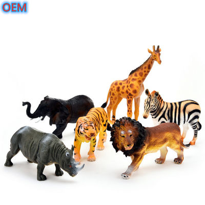 맞춤형 플라스틱 PVC 야생 동물 인형 장난감 유아용 OEM 디자인