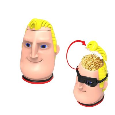 커프가 있는 플라스틱 팝콘 컨테이너 버킷