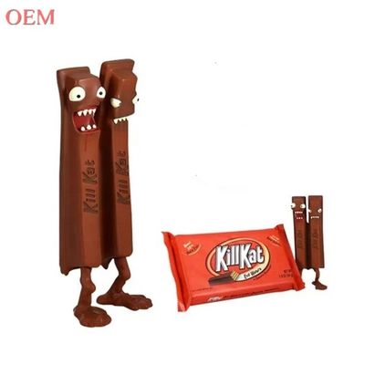 맞춤형 디자인 3D 킬 캐트 플라스틱으로 만든 초콜릿 비닐 조각상