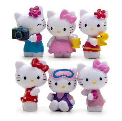 OEM 주문 제작 PVC 귀여운 미니 플라스틱 만화 키티 고양이 장난감 어린이 제조업체