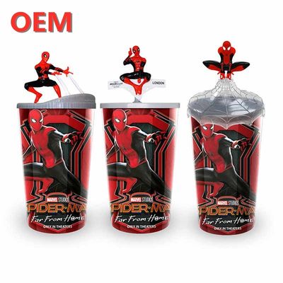 OEM 맞춤형 DC 빨대 컵 만화 음료 컵 키 체인 액세서리 사용자 정의 그림