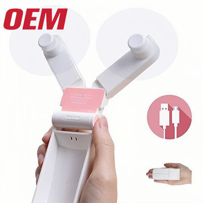 휴대용 미니 냉각 팬 OEM 여름 휴대용 팬 휴대용 귀여운 리?? 배터리 폴드 플라스틱 여름 만화