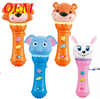 Kids Handheld Wireless Microphone Toys Musical Instrument Karaoke Singing Cartoon Microphone Toys
