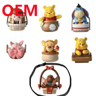 커스터마이즈 된 5cm 높이의 플라스틱 도형 장난감 7 디자인의 PVC 인형 OEM 귀여운 동물