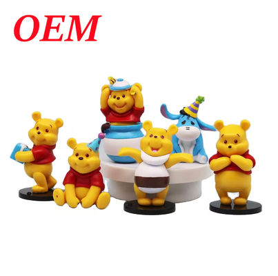 블라인드 박스 Pvc 동물 곰 미스터리 액션 친구 6 조각 그림 세트